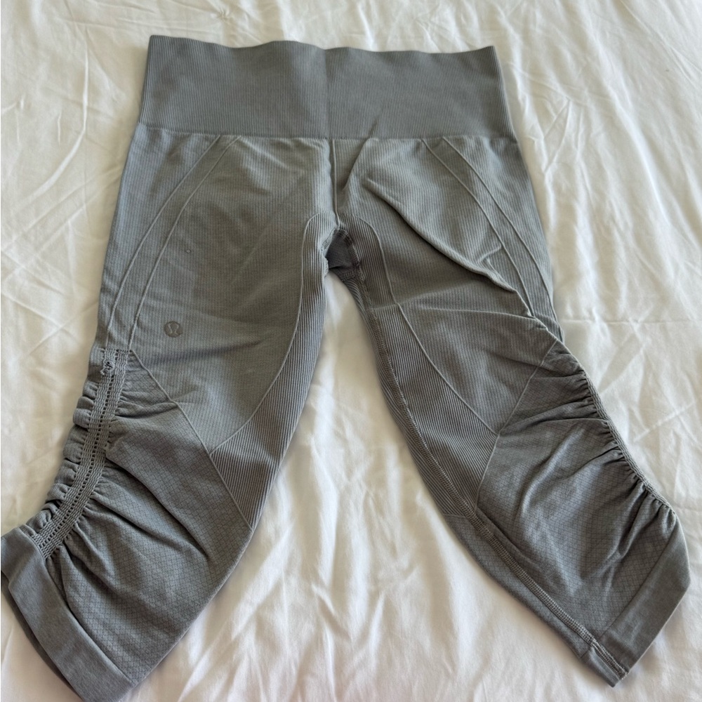 lululemon athletica Charcoal Ruched Leggings
